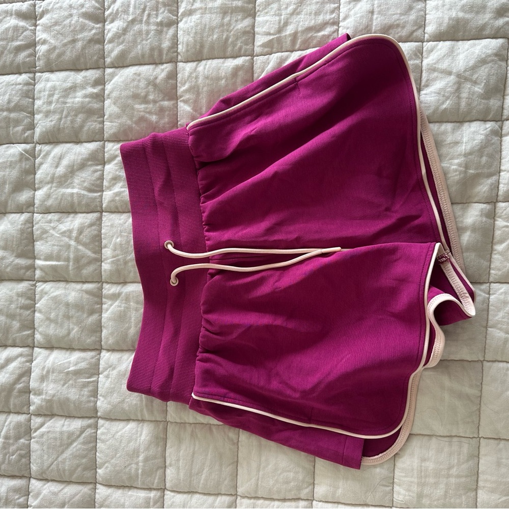 Old Navy Women's Athletic Shorts - Pink with Cream Trim